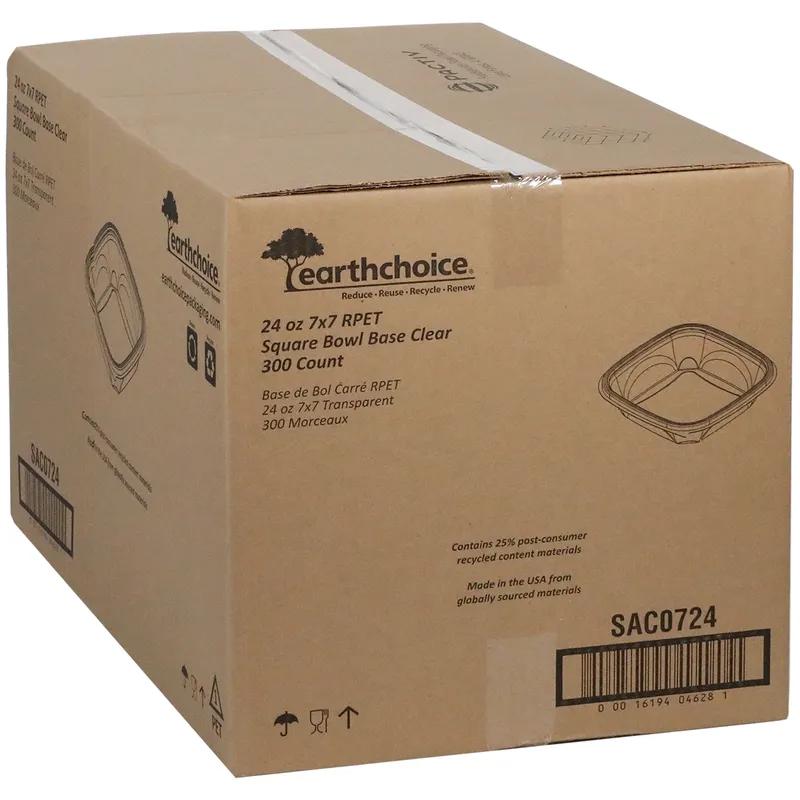 Bowl 24 OZ RPET Clear Square 300/Case