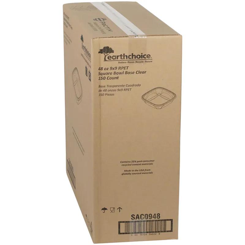 Bowl 48 OZ RPET Clear Square 150/Case