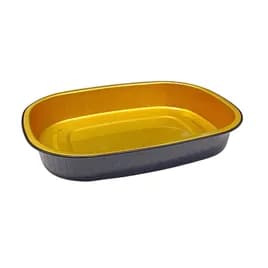 Victoria Bay Take-Out Container Base 9.69X7.68X1.61 IN Aluminum Black Gold Rectangle Freezer Safe 100/Case