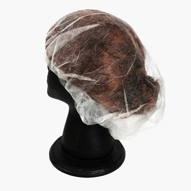 Bouffant Cap Hairnet 19 IN White Lightweight Spunbond Polypropylene 100/Bag