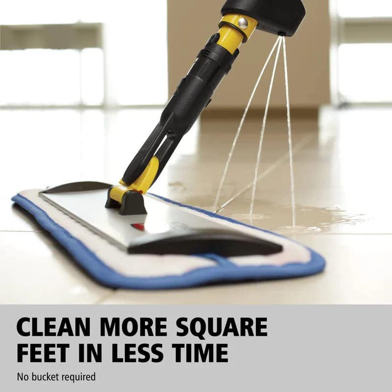 Hygen™ PULSE™ Bucketless Wet Mop Kit Includes: (1) Handle With Fluid Reservoir, 17 IN Frame, (2) 18 IN Damp Mops 1/Each