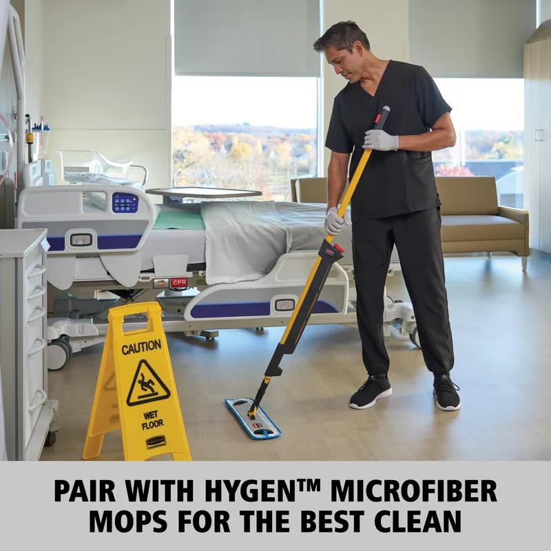 Hygen™ PULSE™ Bucketless Wet Mop Kit Includes: (1) Handle With Fluid Reservoir, 17 IN Frame, (2) 18 IN Damp Mops 1/Each