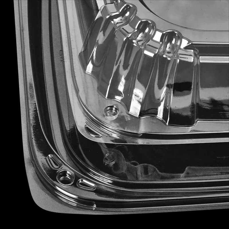 Victoria Bay Serving Tray Base & Lid Combo 12X12 IN PET Clear Square 25/Case