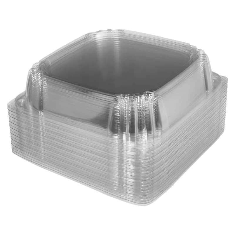 Victoria Bay Serving Tray Base & Lid Combo 12X12 IN PET Clear Square 25/Case