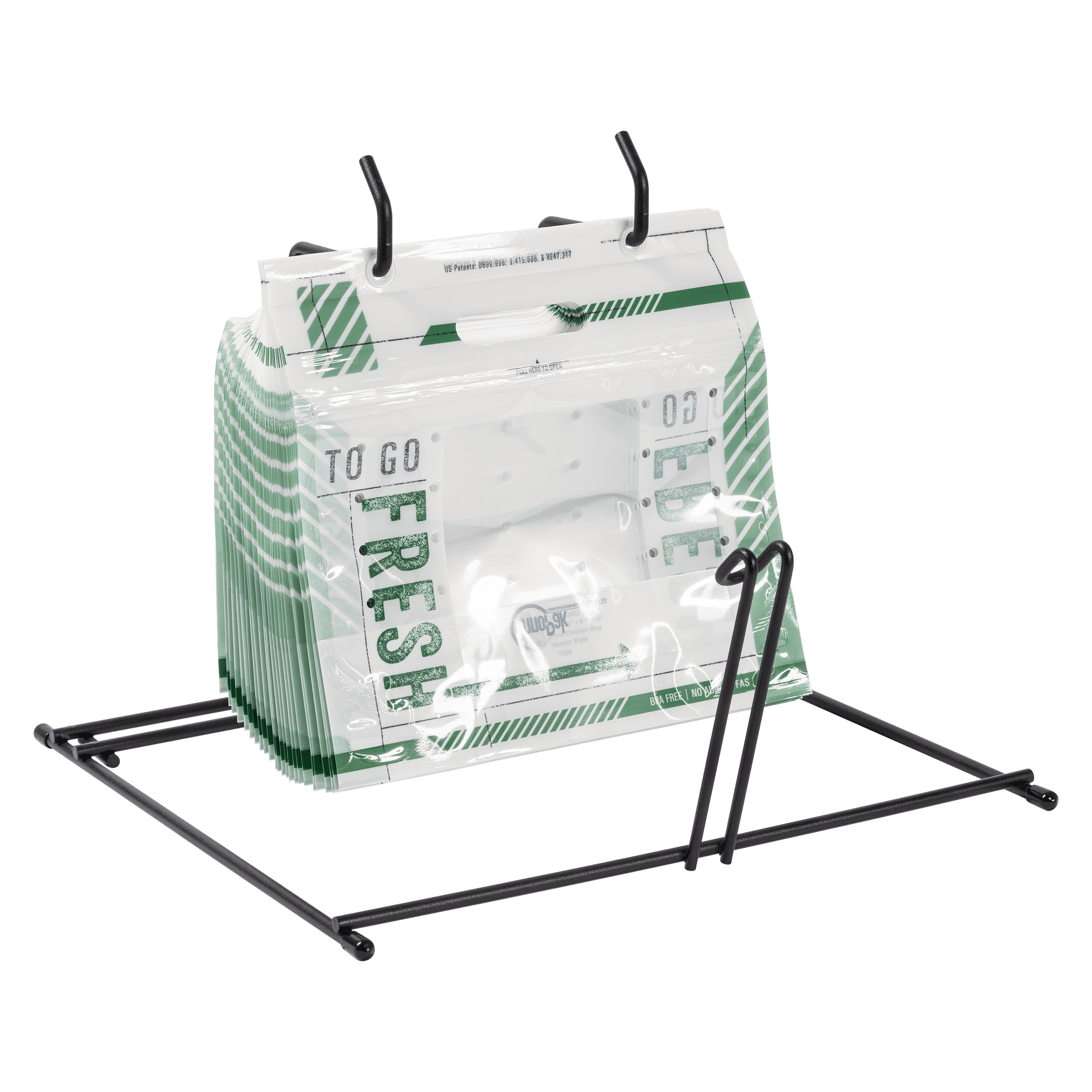 TO GO FRESH™ Fried Chicken Bag 4 Piece With Handle Vented 250/Case