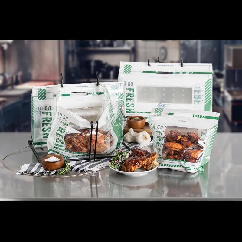 Hot Food Bag Medium (MED) 9X5X6.5+1.5 IN Go Fresh 250/Case