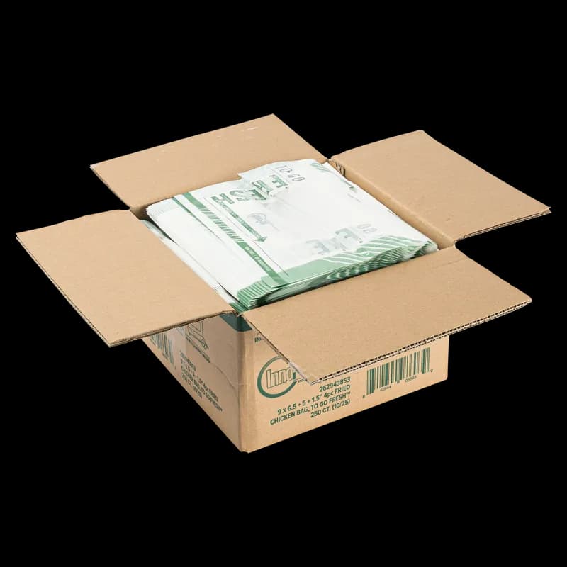 TO GO FRESH™ Fried Chicken Bag 4 Piece With Handle Vented 250/Case