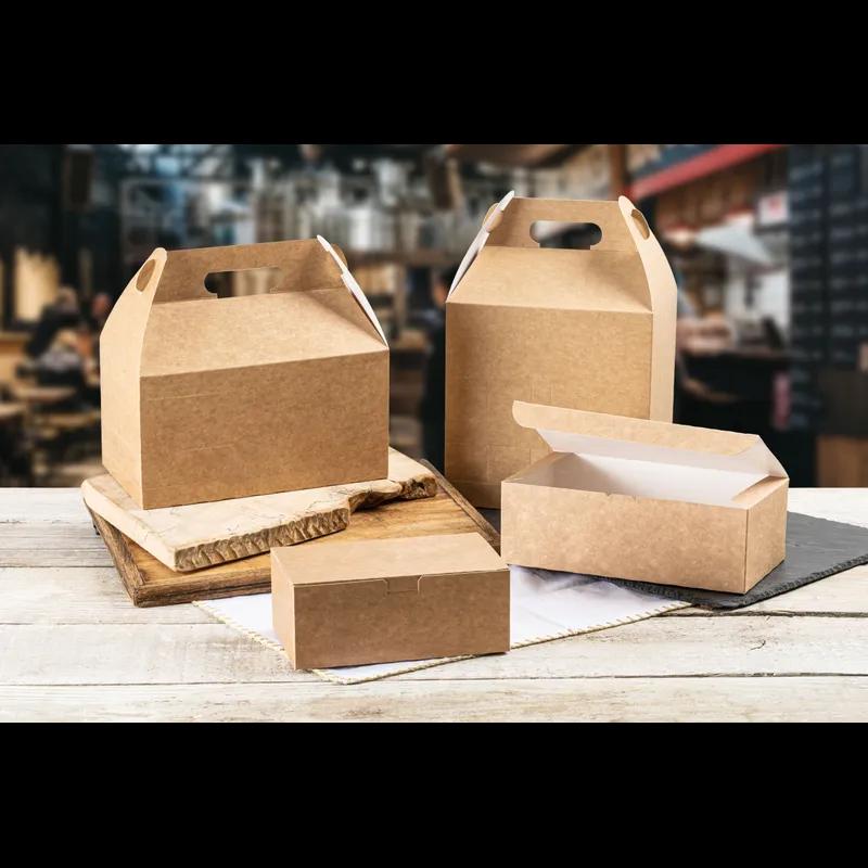 Dinner Take-Out Box Tuck-Top 9X5X3 IN Kraft Automatic Bottom 250/Case