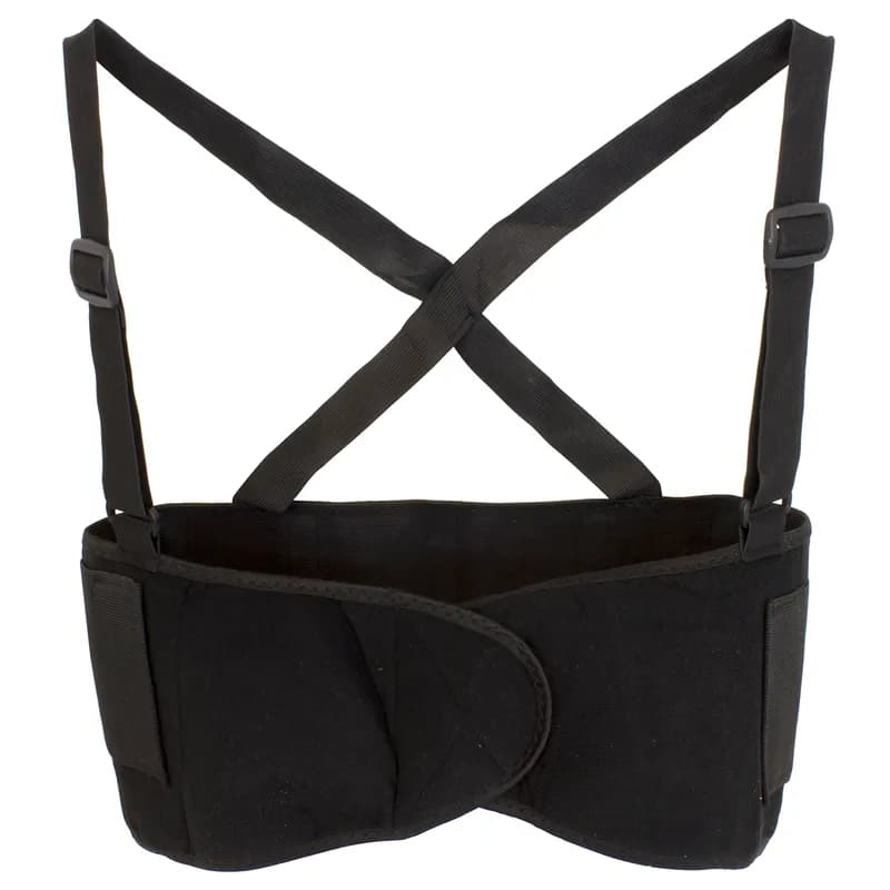 Safety Zone® Support Belt XXL Black PP With Elastic Back Suspenders Hook & Loop Front Fits Waist Size 53 IN 1/Each