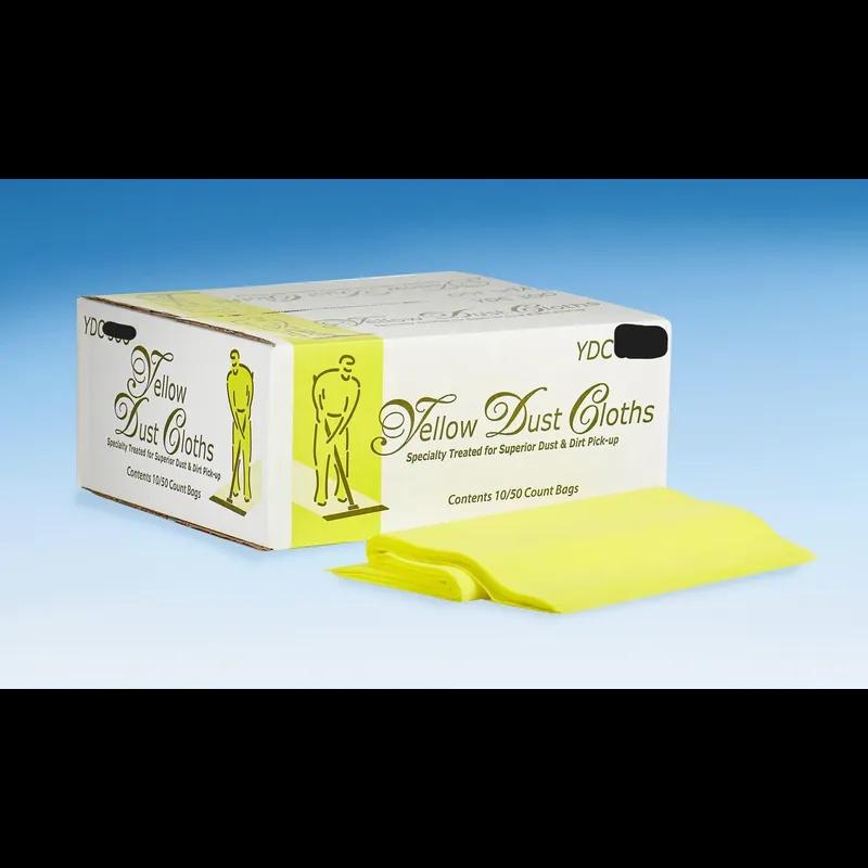 Dust Cloth 24X23 IN Rayon Yellow Treated Mineral Oil Treated Flat Pack 50 Count/Bag 10 Bags/Case