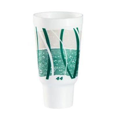 Dart® J Cup® Cup Insulated 44 OZ Polystyrene Foam Green Impulse 300/Case