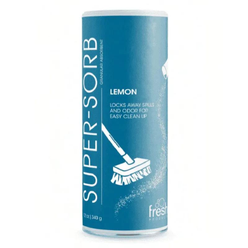 Super-Sorb Spill Absorbent 12 OZ Lemon Polymer Powder Can 6 Count/Case