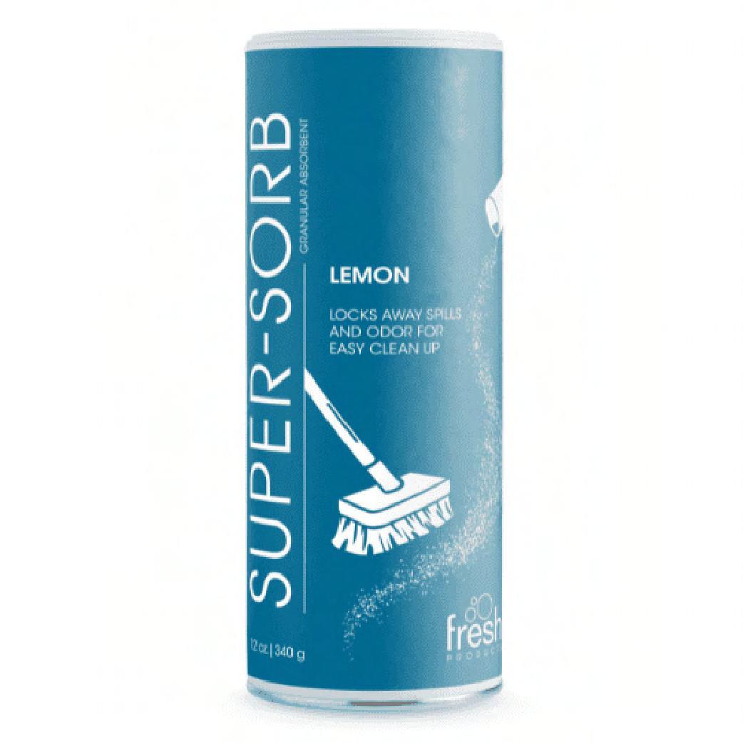 Super-Sorb Spill Absorbent 12 OZ Lemon Polymer Powder Can 6 Count/Case
