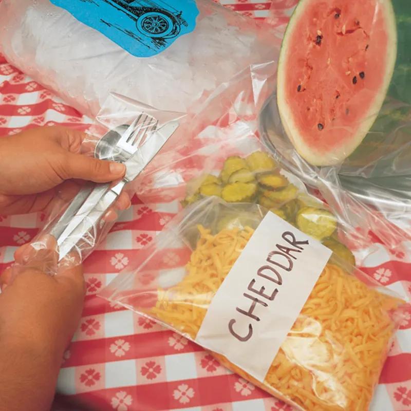 Bag 3X5 IN Low-Density Polyethylene (LDPE) 4MIL Clear With Single Track Top Seal Zipper Closure Write-On Block 1000/Case