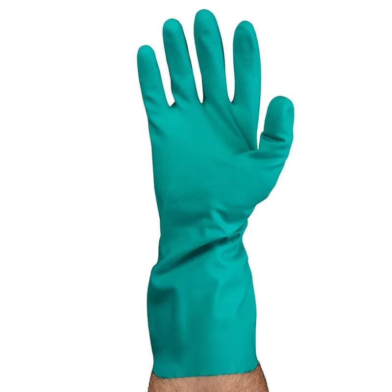 Safety Zone® Gloves Large (LG) Green 15MIL Nitrile Disposable Flock Lined 1/Dozen