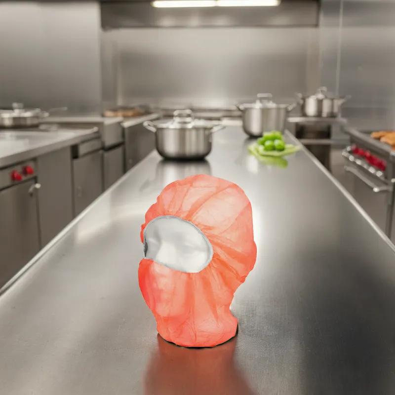 Ninja Hood Hairnet OS Red PP 100 Count/Pack 10 Packs/Case 1000 Count/Case