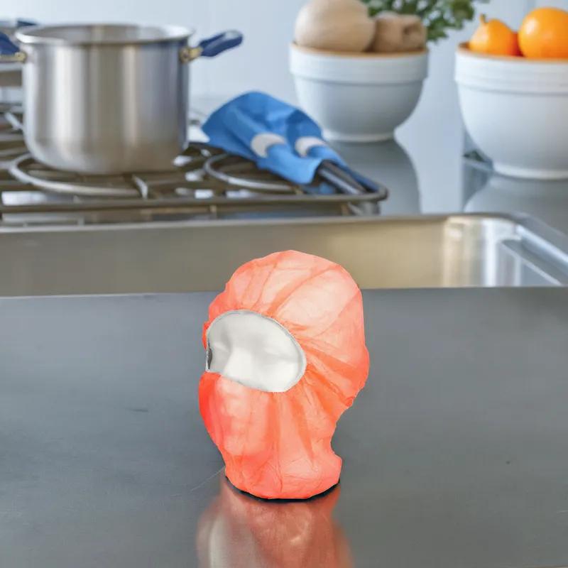 Ninja Hood Hairnet OS Red PP 100 Count/Pack 10 Packs/Case 1000 Count/Case