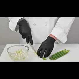 FINEFIT2G Gloves Medium (MED) Black Lightweight Nitrile Powder-Free 1000/Case