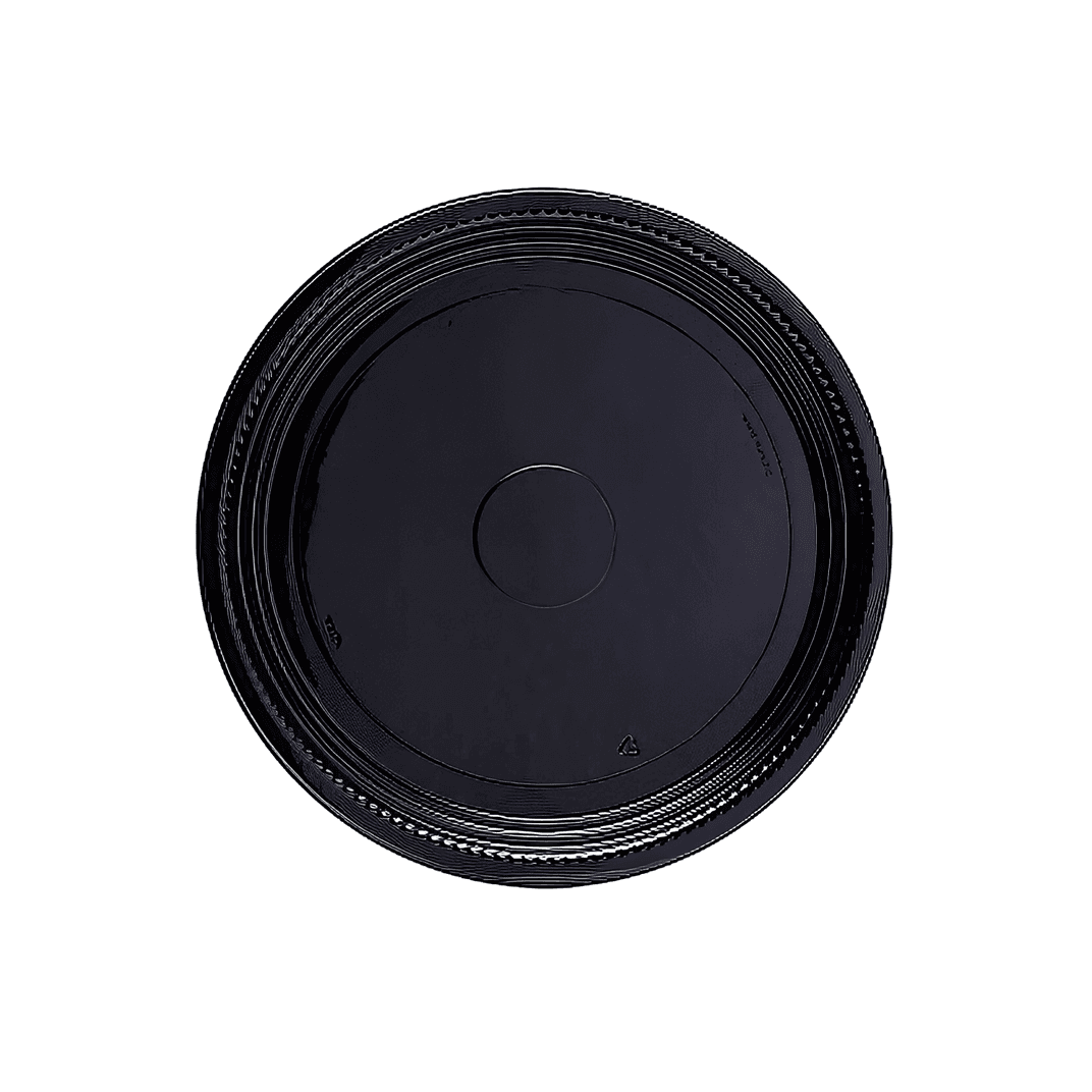 WNA CaterLine® Serving Tray 12 IN PET Black Round 25/Case