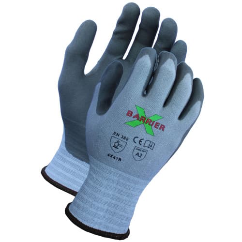 ProWorks® Gloves Medium (MED) Gray Tektreme® Luxfoam® ANSI Cut Level A2 Coated Palm & Fingertips Cut Resistant 12/Dozen