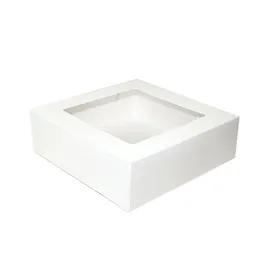 Bakery Box 8X8X2.5 IN White/White With Window 200/Case