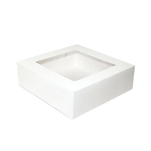 Bakery Box 8X8X2.5 IN White/White With Window 200/Case