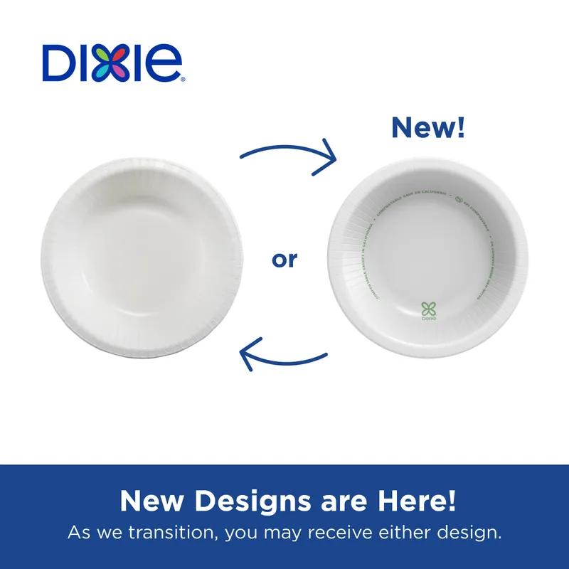 Dixie® Bowl 12 OZ Paper White Medium Weight 125 Count/Pack 4 Packs/Case 500 Count/Case