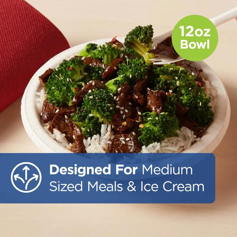 Dixie® Bowl 12 OZ Paper White Medium Weight 125 Count/Pack 4 Packs/Case 500 Count/Case