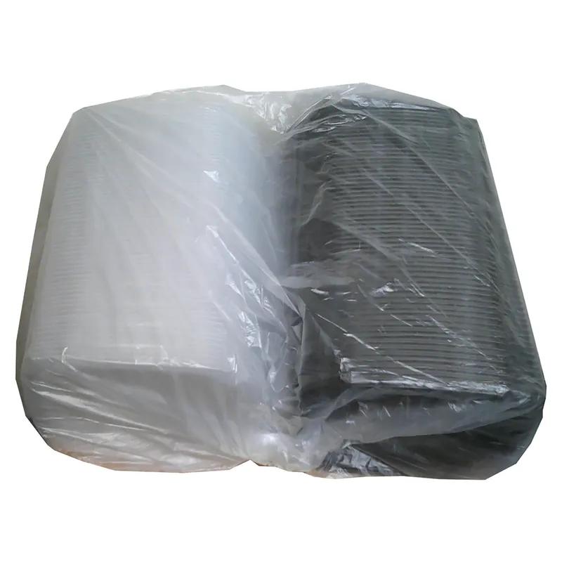 Culinary Basics® Take-Out Container Hinged 9X9X2.74 IN PP Black Clear Square Microwave Safe Anti-Fog 120/Case