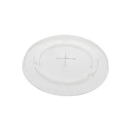 EarthChoice® Lid Flat 3.8X0.3 IN RPET Clear For 12-14 OZ Cold A Size Cup With Hole 1020/Case
