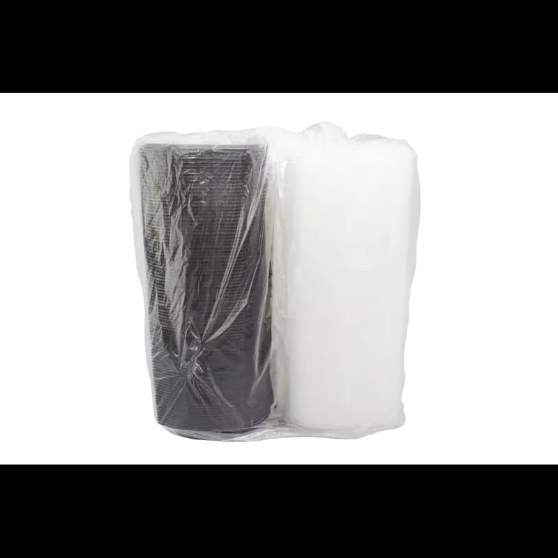 Take-Out Container Hinged 10X10 IN Black Clear 2 Color Square 180/Case