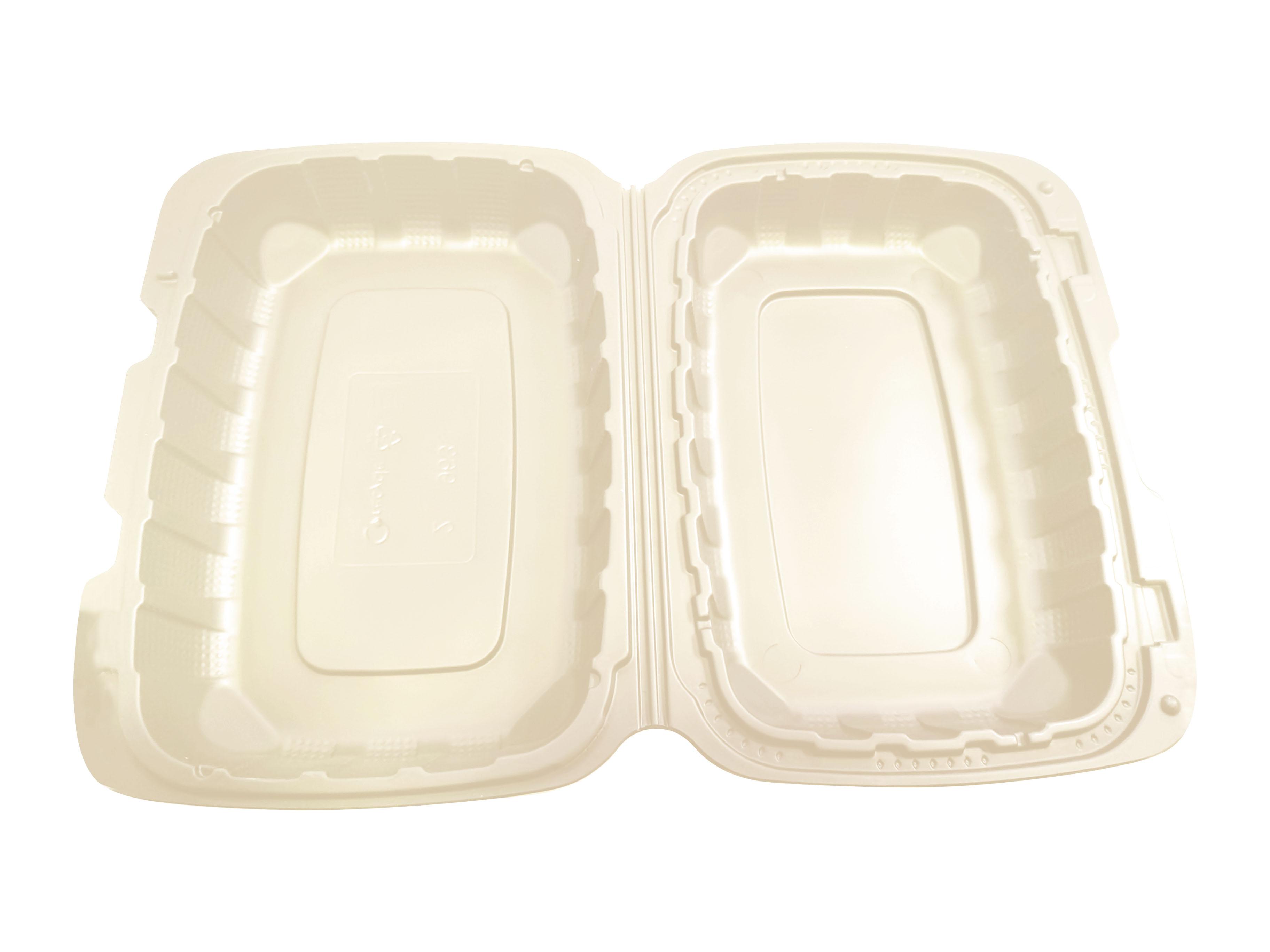 Victoria Bay Take-Out Container Hinged 9X6X3 IN MFPP Ivory Rectangle Vented Microwave Safe Freezer Safe 170/Case