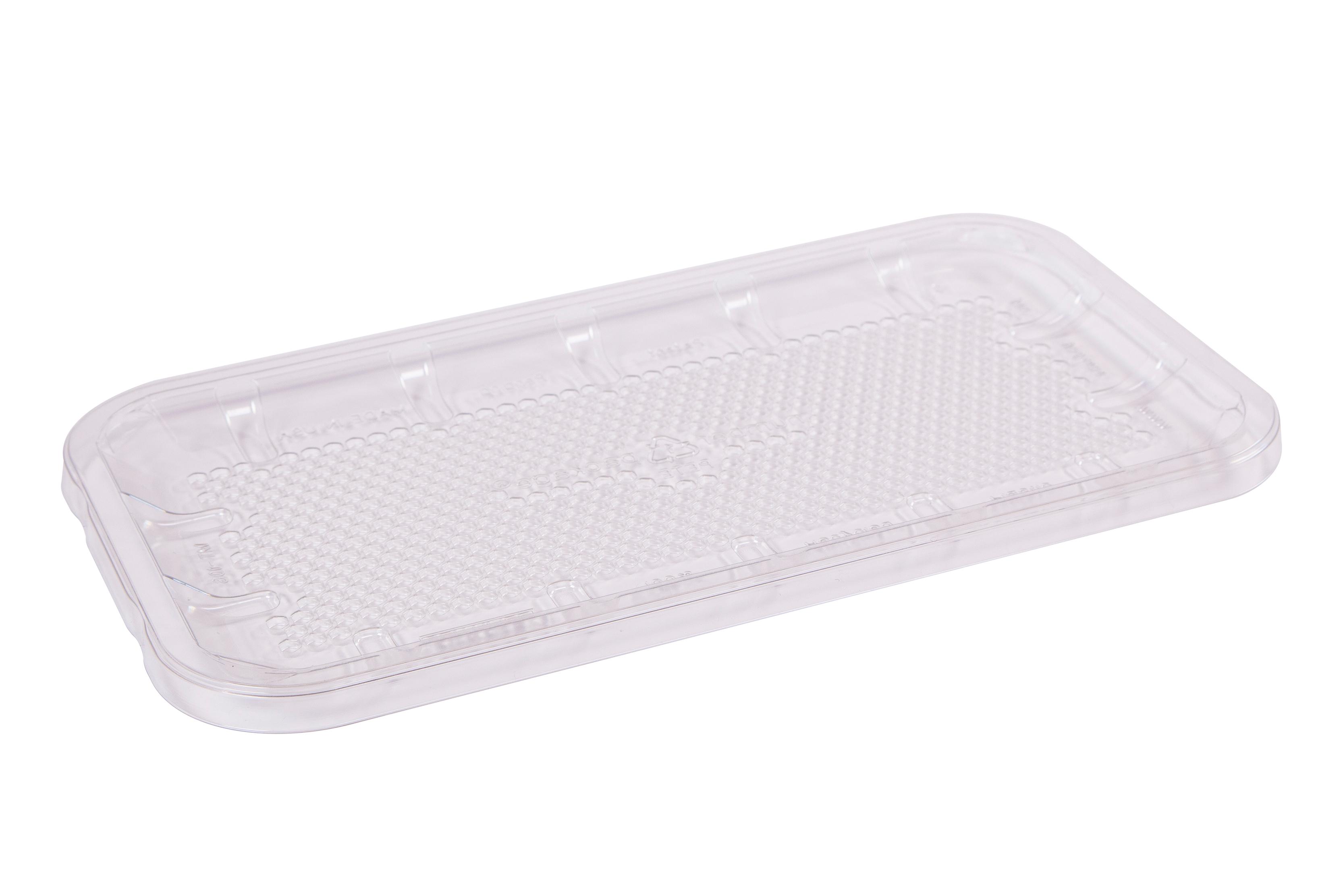 EZ-Tray 10S Meat Tray 10.75X5.75X0.51 IN APET Shallow Clear Rectangle Honeycomb 300/Case