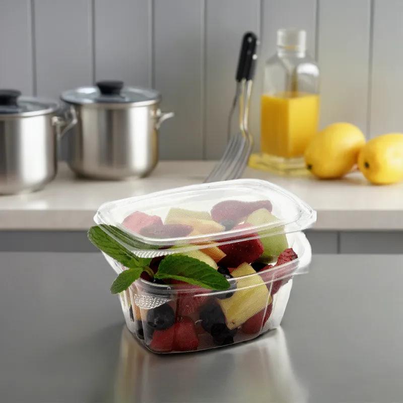 Deli Container Hinged 12 OZ PET Clear 200/Case