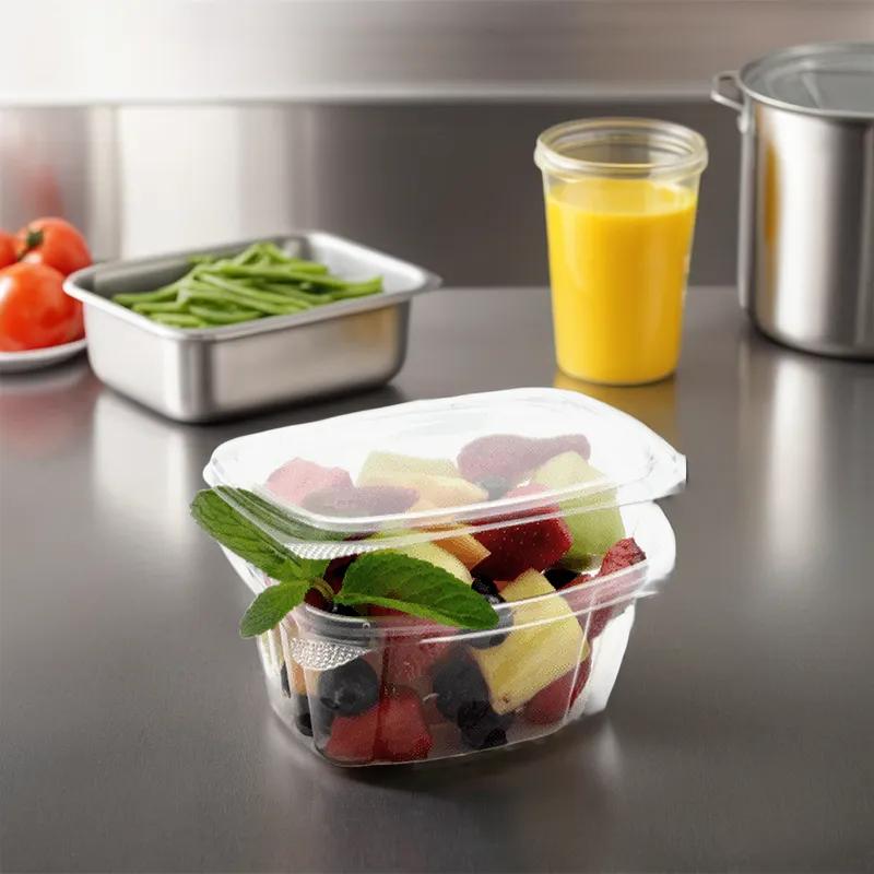 Deli Container Hinged 12 OZ PET Clear 200/Case