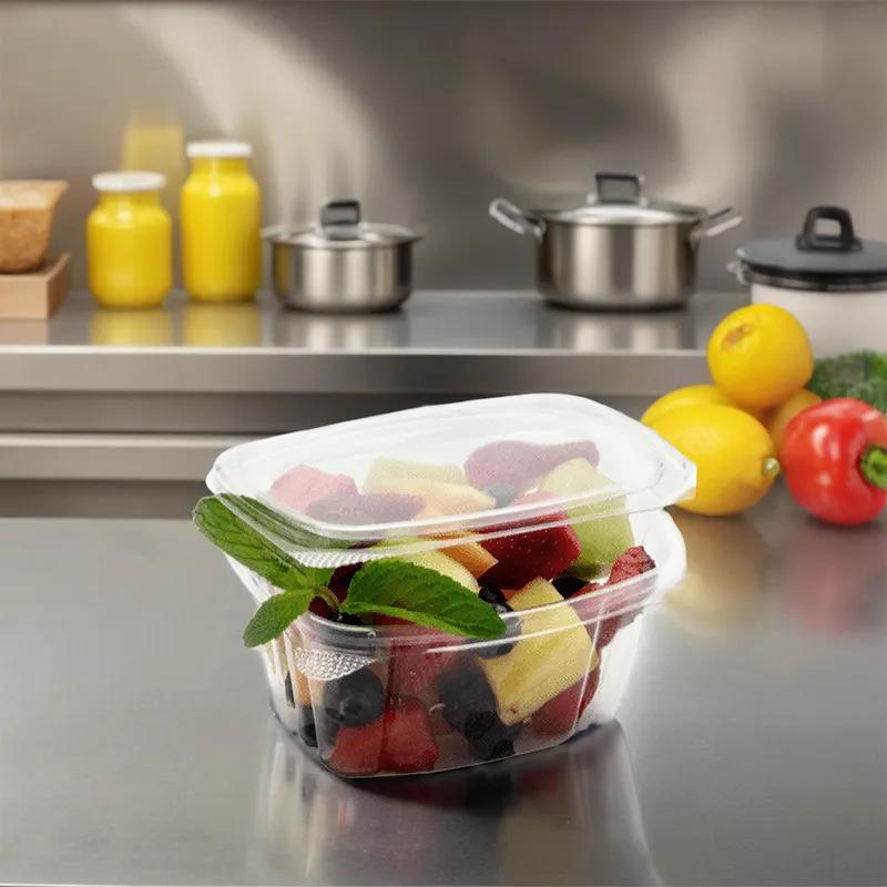 Deli Container Hinged 12 OZ PET Clear 200/Case