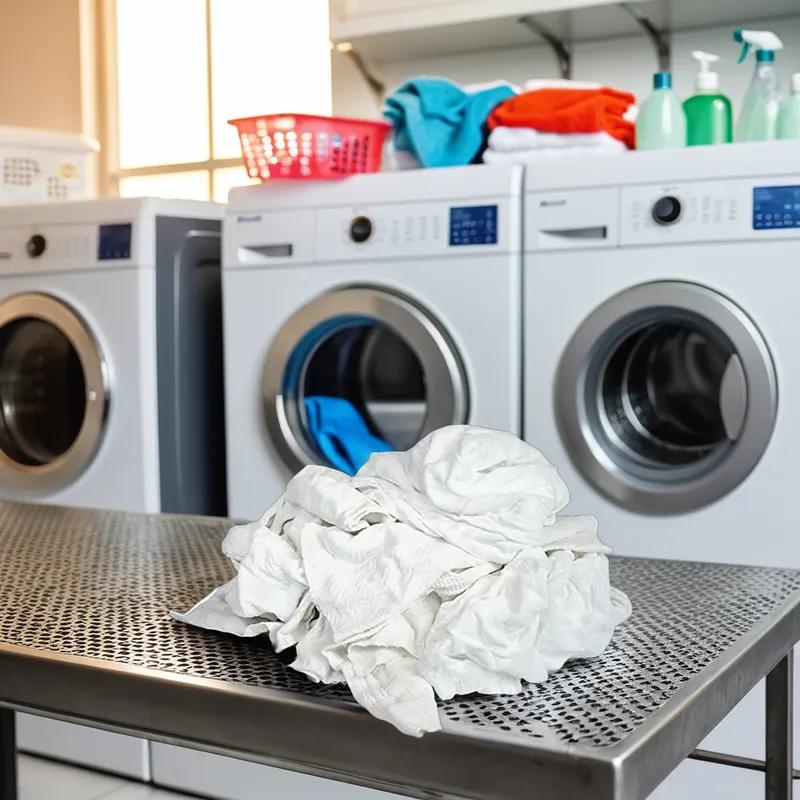 Turkish Towel 50 LB White Cut Reclaimed 1/Case