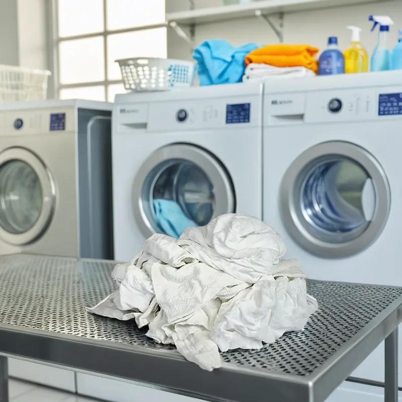 Turkish Towel 50 LB White Cut Reclaimed 1/Case