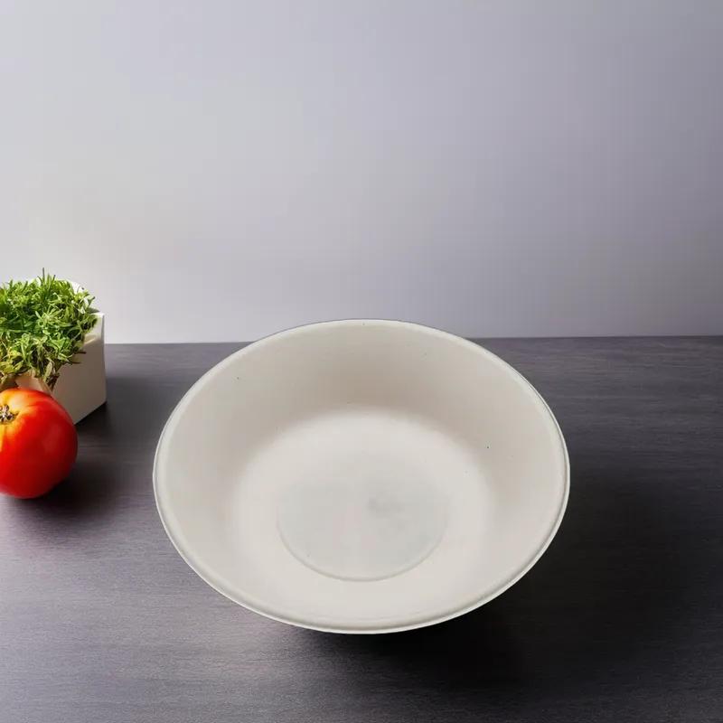 Victoria Bay Bowl 24 OZ Sugarcane Bamboo Kraft Round Deep 75 Count/Pack 4 Packs/Case 300 Count/Case