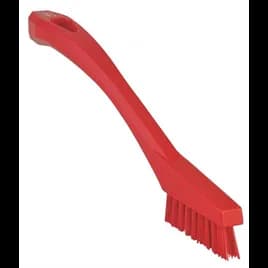 Vikan® Detail Brush 8.1X0.8X1.2 IN PP Polyester Stainless Steel Red Stiff Bristles 1/Each