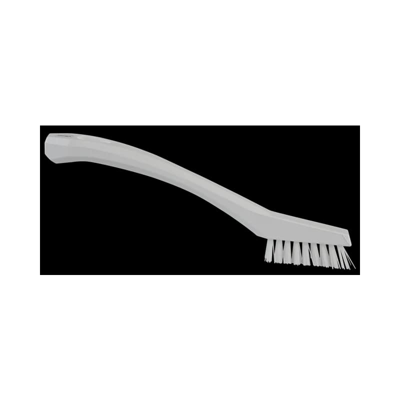 Vikan® Detail Brush 8.1X0.8X1.2 IN PP Polyester Stainless Steel White Extra Stiff Bristles 1/Each