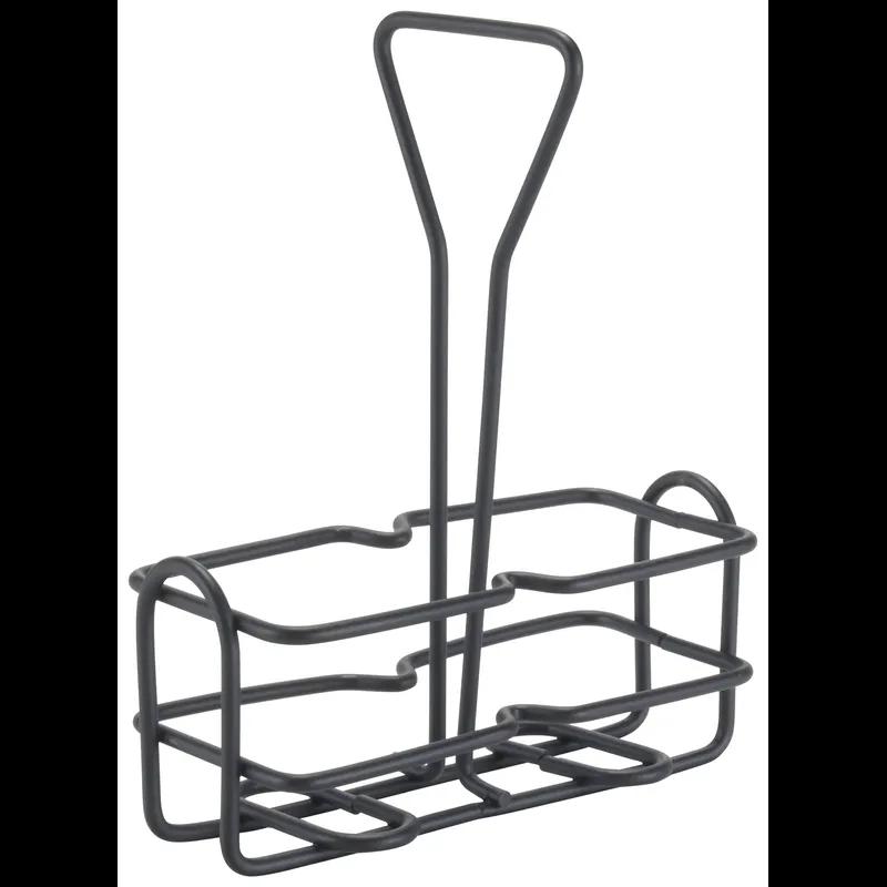 Oil & Vinegar Cruet Rack Metal Wire Black 1/Each