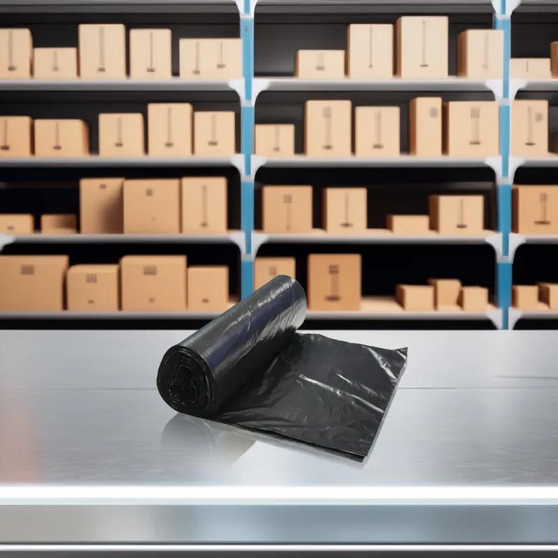 Victoria Bay Can Liner 40X46 IN 40-45 GAL Black LLDPE 1.7MIL Roll 20 Count/Roll 5 Rolls/Case 100 Count/Case