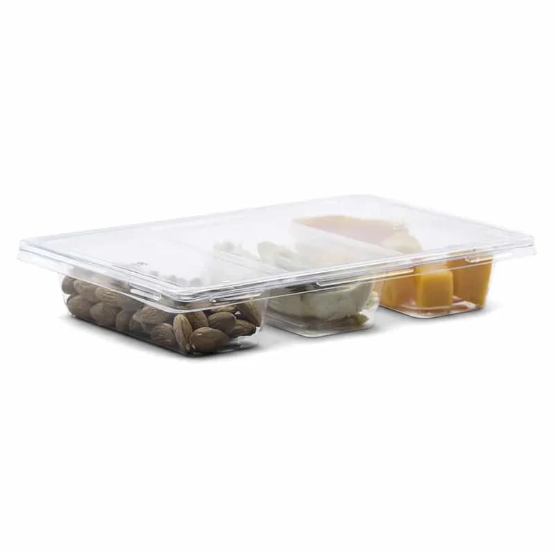 The BOTTLEBOX ® Lid Flat 8.1X5.4X0.3 IN RPET Clear Rectangle For 15 OZ Container 200/Case