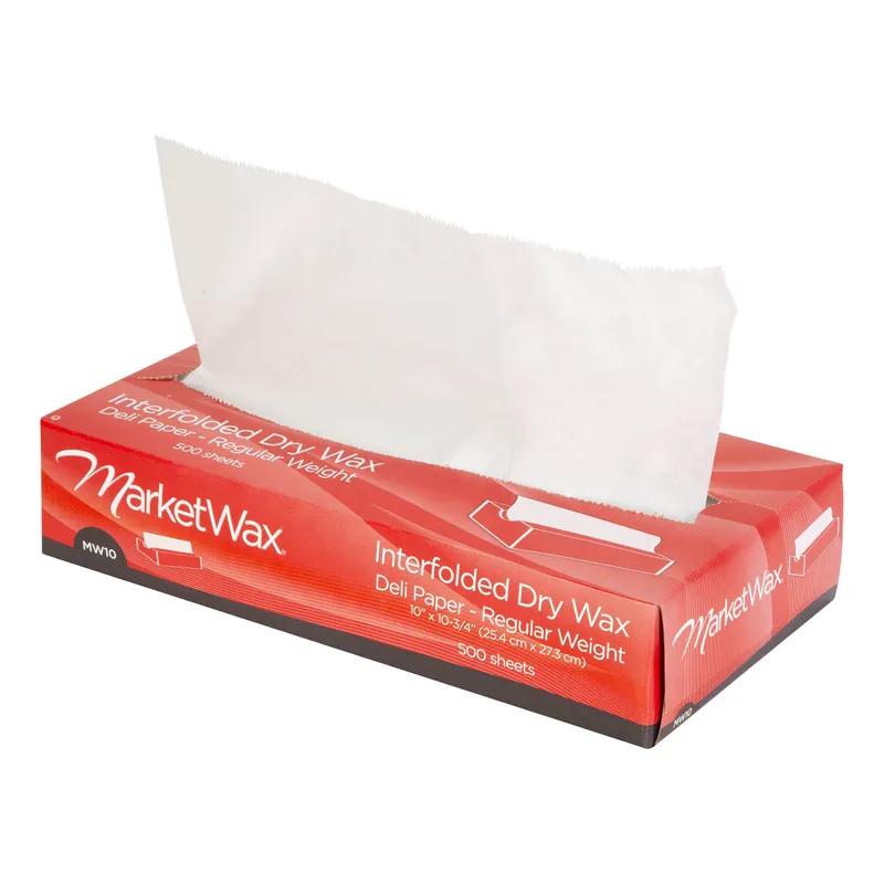 Deli Sheets 10.75X10 IN Dry Wax Paper White Interfold 8000/Case