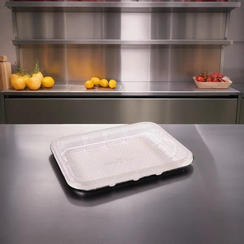 EZ-Tray 4D Meat Tray 9.25X7.25X1.13 IN APET Deep Clear Rectangle Honeycomb 300/Case