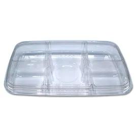 Serving Tray Base & Lid Combo 11X7 IN 6 Compartment PET Upside Down 100/Case