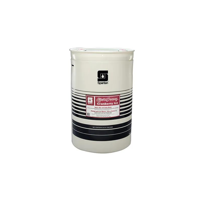 Lite'n Foamy® Cranberry Ice® Hair & Body Wash Ready-to-Use (RTU) Liquid 55 GAL Tangy-Cranberry Red Refill 1/Drum