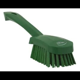 Washing Brush 10 IN Polypropylene (PP) Polybutylene Terephthalate (PBT) Green Stiff Bristles 1/Each