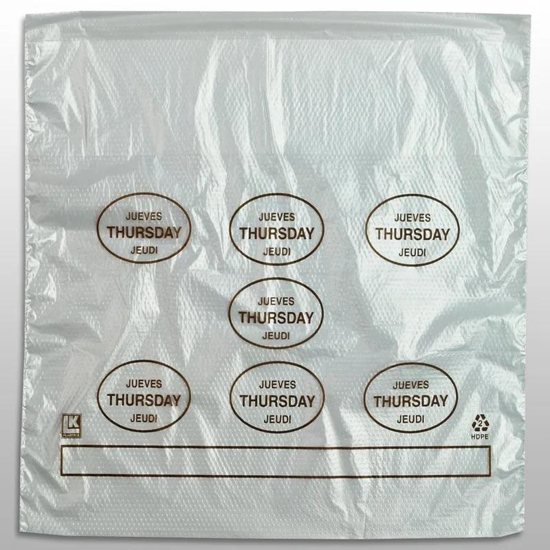 Bag 10X8.5+2 IN HDPE0.5MIL Clear Brown Thursday With Lip & Flip Closure Portion Bag Saddlepack Flat 2000/Case
